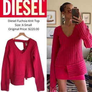 Diesel Fuchsia Knit Top